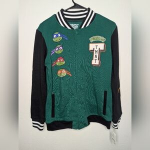 NWT Nickelodeon Teenage Mutant Ninja Turtles Mayhem Varsity Jacket Boys Size XL